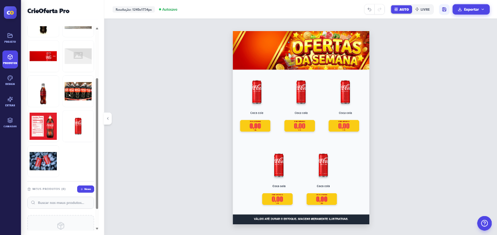 Adicione os Produtos com IA